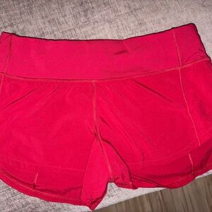 Lululemon Athletica Vibrant Red Bike Shorts